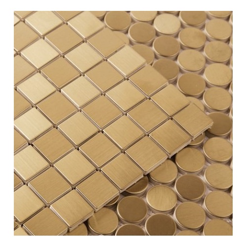 Stainless Steel Bright Gold Mosaic Gold